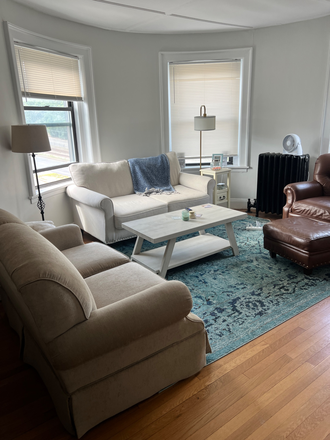 Living Room - Spacious, Bright 3bed/ 2 bath on Comm Ave steps to Greenline! Condo