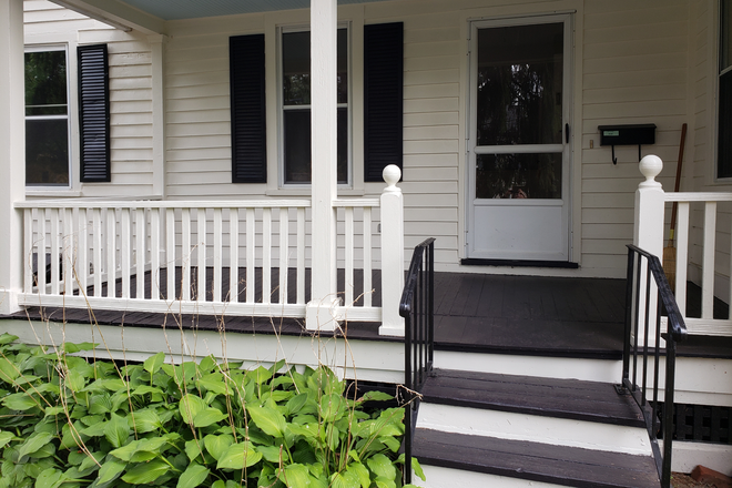 Front porch; entrance. - Entire 1st floor of a beautiful home in Amherst.  Seven rooms, one large br; with study/smaller br