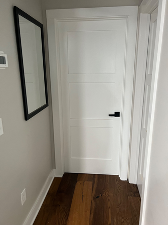 Front bedroom entrance only bathroom outside door - Woodall Cozy Court Duplex  3 bedroom available duplex Walking Distance to Campus Duplex