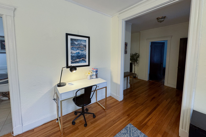 Work Desk - COM194547 | Sun-filled 1-Bed, Corner Unit w/ Pool in Com. Ave Apartments