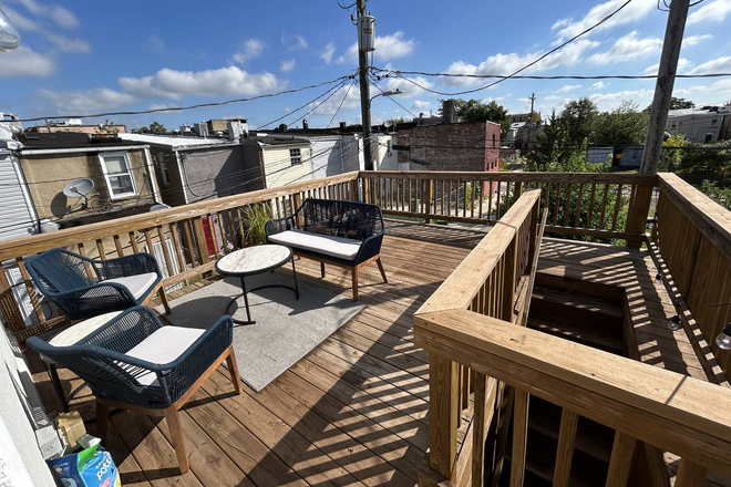 deck - Spacious bedroom near Patterson Park w/ Private bathroom & deck. Pets ok Townhome
