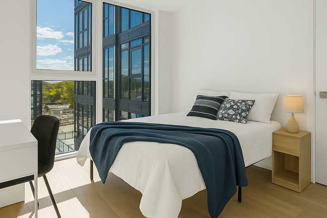 Bedroom A - Private Rooms for Rent in a Co-living for Females-only – The Queensway, Etobicoke Condo