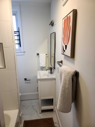 bathroom - One Bedroom with Private Entrance for Summer 2025 Apartments