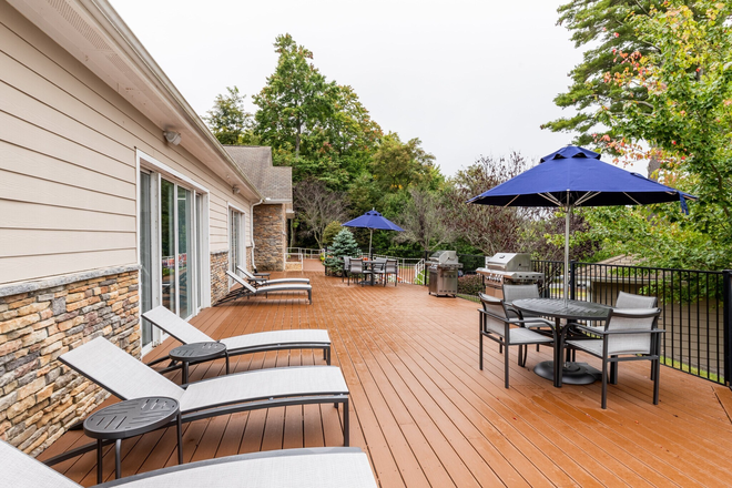 Deck Area - The Village at Meadowview Apartments