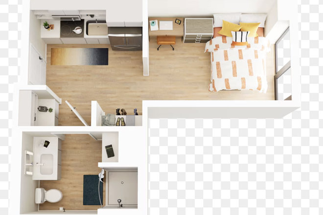 Studio Layout - Hale Haukani Apartments