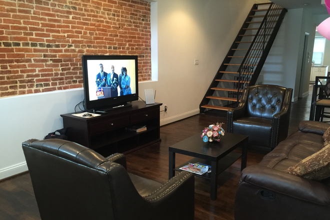 Furnished Living Room and Dining Room - 2 Furnished Bedrooms w/ Private Baths near Medical Campus Townhome