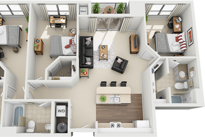 Listing is the middle bedroom and bathroom - The Province Boulder