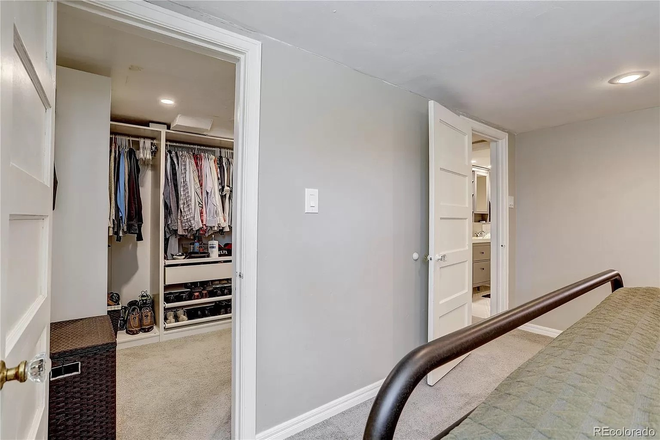 Walk in closet - Sunny, Spacious & Central to CU Denver and Anchutz— Quiet Room in Prime Spot House