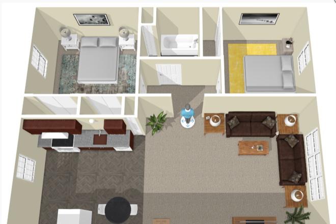 Living Room - Lantern Court Apartments
