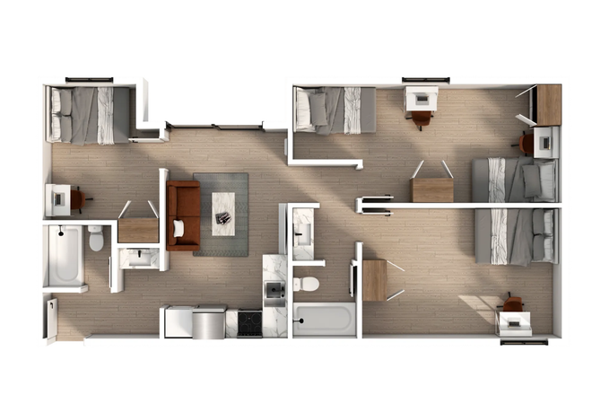 floorplan - Close to Campus, Southside, balcony