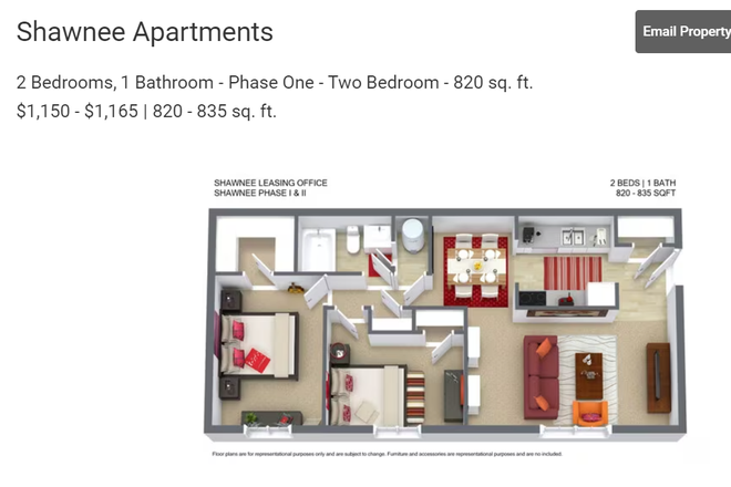 floorplan - *Roommate 2025-2026* Shawnee Apartments