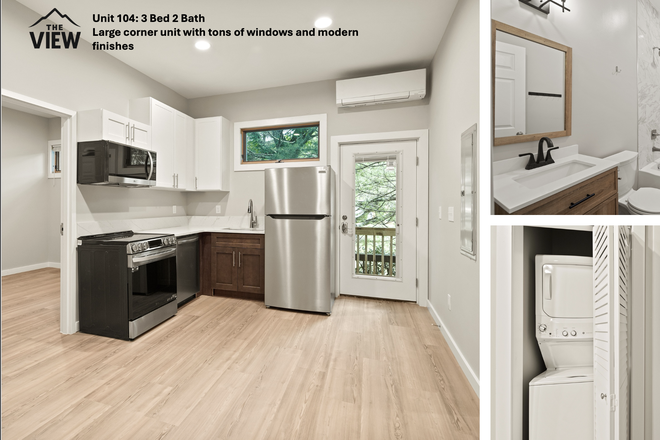 Unit 104 3B2B Kitchen - 1B1B & 3B2B Brand NEW Apts Near App State