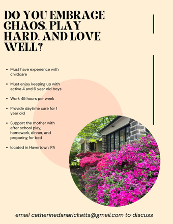 flyer page 2 - Live In Nanny Needed in Havertown House