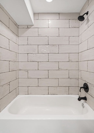 Bathroom - Furnished 1 bedroom/1 bath apartment available now. Flexible lease.