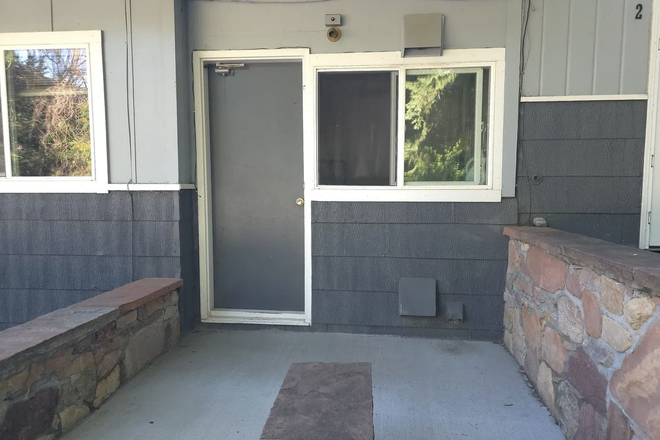 The door to the laundry room - Marine Street Apartment