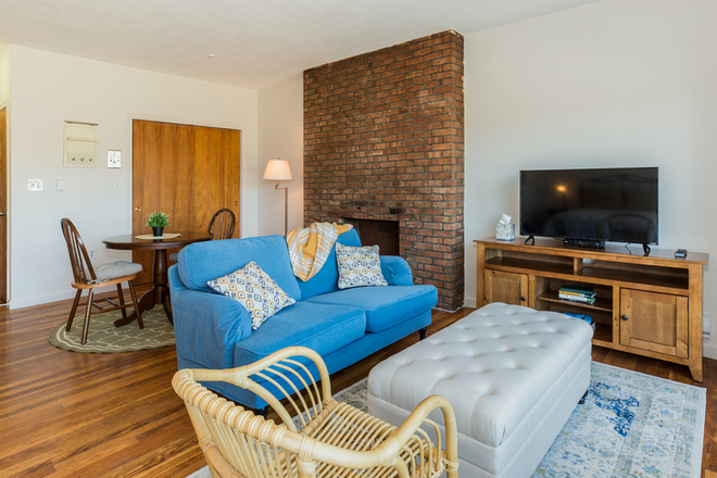 Living Area - Furnished Studio with Charles River Views Apartments