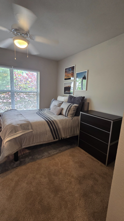 Model bedroom - Nice bedroom in the James apartments! Subleasing for fall semester :)