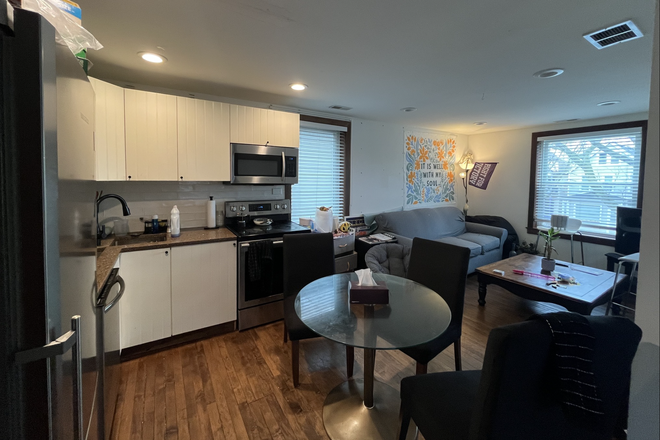 Kitchen and living room - Summer sublease 1010 Garnett PL (5ish minute walk to campus)