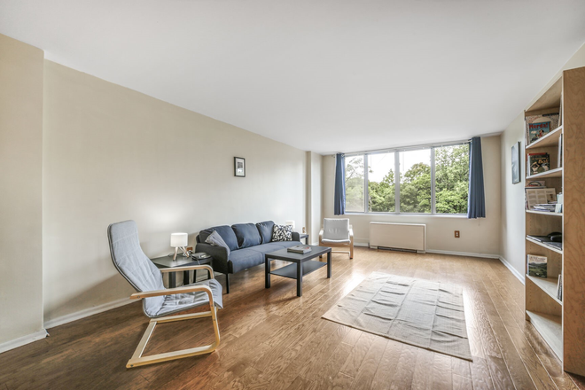 the view of Soapstone/Rock Creek Park from the living/dining area is spectacular - 1BR/1BA overlooking Rock Creek Park in great building at Van Ness Metro stop