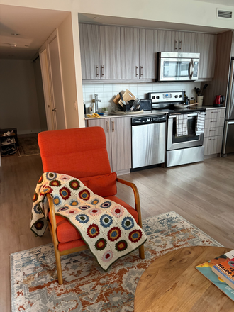 Living room - Roommate search! Furnished Private BD+BA in shared 2BD/2BA unit for long term