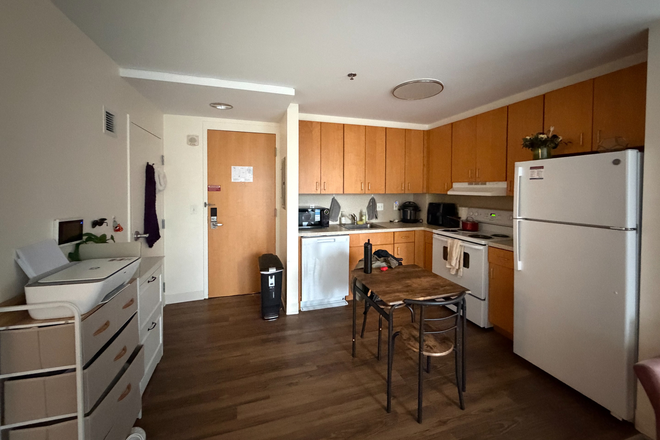 Kitchen - Summer Sublet: Entire Furnished 1BR/1BA at One Western Ave – Walkable to Harvard + Easy Bus Access Apartments