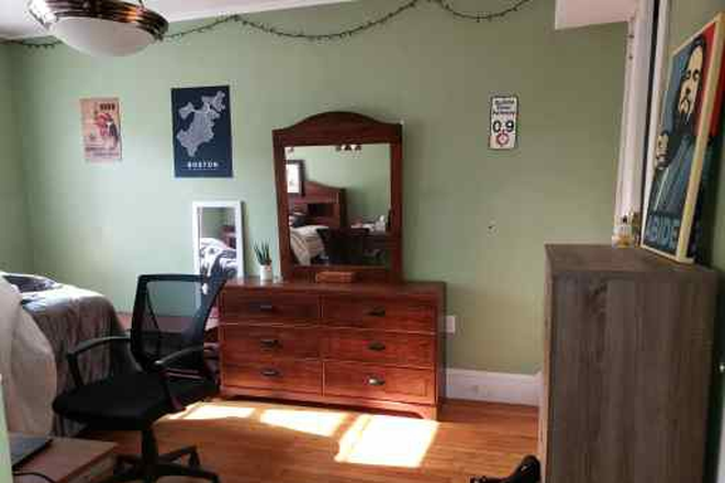 Bright bedroom furnished with full-size bed, nice dresser, desk & chair at $1,350/month including all utilities and WiFi - 0.2 Mile to BC Main Campus, 2 Rooms Available Now or Jan 1, C/A,  Incl All Utilities & WiFi, No Fee