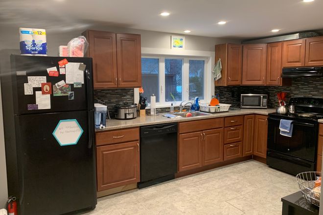 kitchen - House with yard/patio/laundry 2 blocks from UMass, 1 room available in 4-bedroom