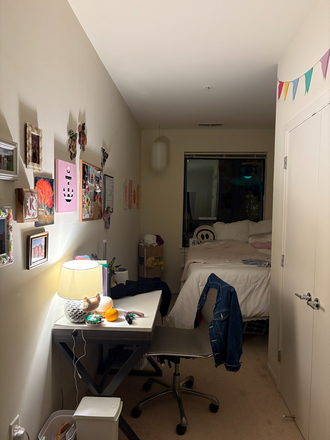 bedroom from bathroom door - Apartment