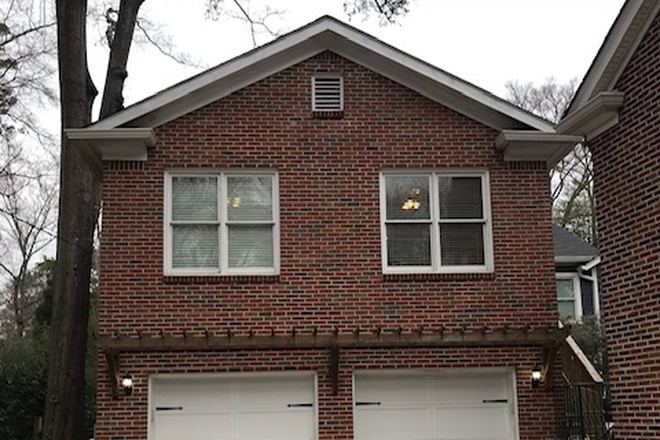 Front of carriage house - Private Carriage House, furnished, close to Emory/CDC, .5 mile to free shuttle, street parking