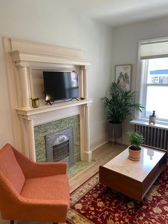 Living Room - Furnished + All Inclusive Dundas West 1 bedroom Apartment with Private Patio
