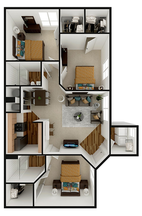 Apartment layout - University Park Apartments