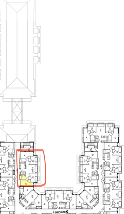 Location of unit on fifth floor. - South Campus Commons SPRING 2026 SEMESTER SUBLET!!! Apartments