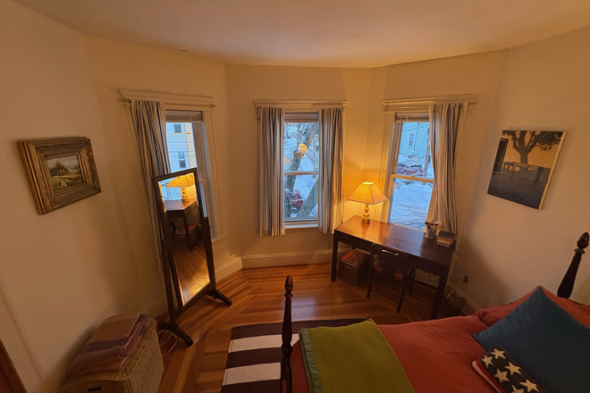 Bedroom 1- with french doors - Quaint three bedroom apartment in Central Hill neighborhood- on Green Line & Community Path