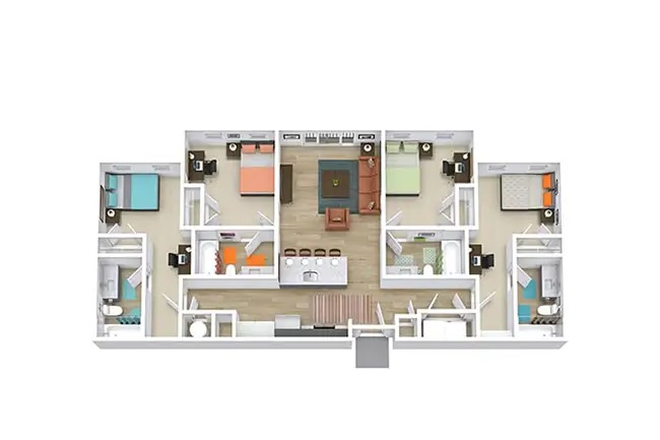 Floor Plan of D1 unit! - SOVA Apartments