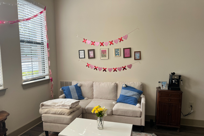 Living Room - Two Bedroom Luxury Apartment Minutes from Campus