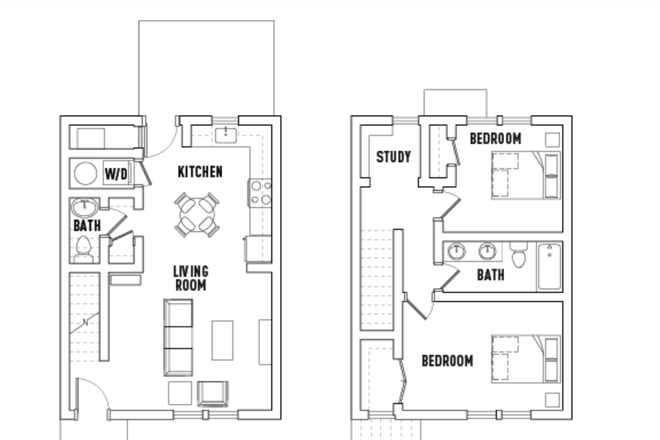 Floor plans - Summer sublet: Furnished 2BR thome for PU faculty/staff only-South Stanworth Dr-Princeton