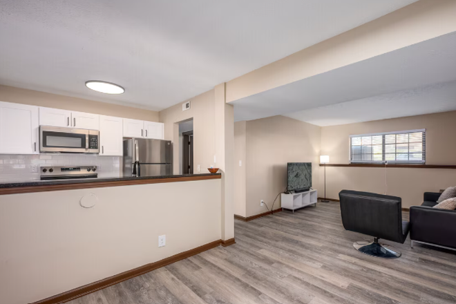 Living Room plus Kitchen - Victory On Salisbury Apartments