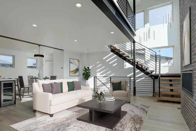 Main living - Modern 4-Bedroom Home with Rooftop Deck & Two Primary Suites West Denver