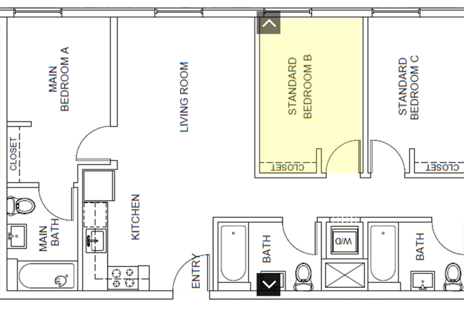 Apartment floor layout - K14 Campus Flats