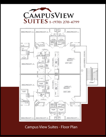 Floor plan - Campus View Suites Apartments