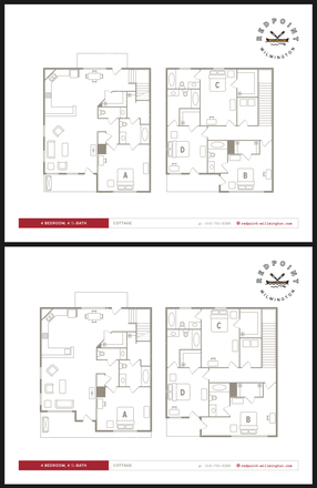 4-Bedroom Bedplan - Redpoint Rental