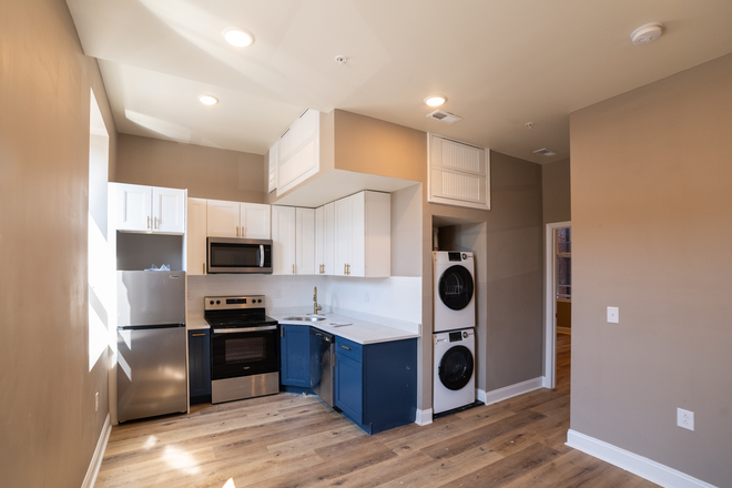Kitchen - Shared ROOF DECK - Brand New Bright 1 Bed 1 Bath