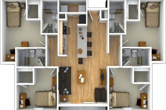 This is the apartment floor plan. - Grandmarc at the Corner Apartments