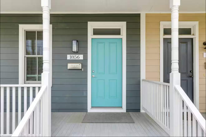 Front Door - Modern Housing on Moore St Townhome