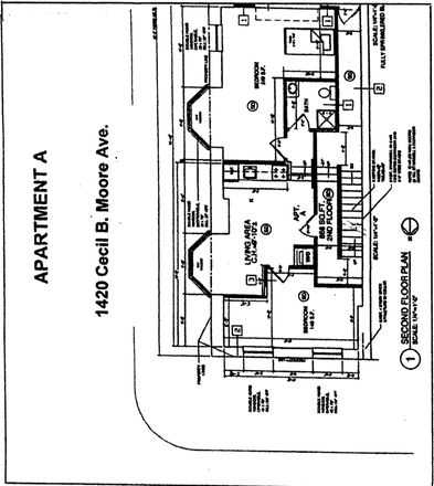 Floorplan - 2 Bedroom, 1 Bathroom Apartment One Block from Campus