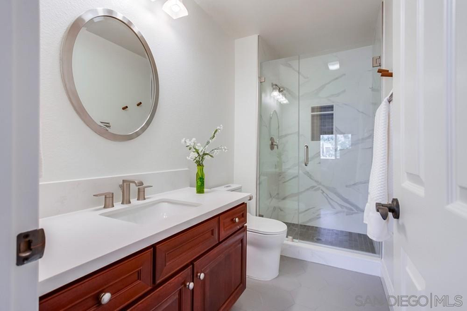 Bathroom attached to Master - MASTER BEDROOM CLOSE TO UCSD, Villa Tuscana Condos