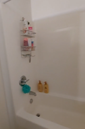 Second image of the bathroom showing full shower tub combo - Rabbit Ridge Properties Bedroom in a 4 Person Apartment