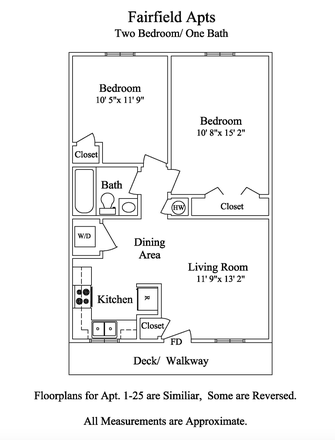 Floorplan (reversed) - Fairfield Apartments