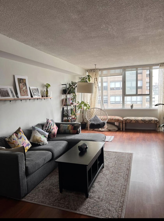 Living room - Fully furnished room for rent - great building, flexible terms Condo