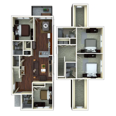 Floor plan - Retreat West Apartments